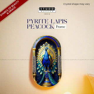 Pyrite–Lapis Peacock Frame [ Capsule Shape ]
