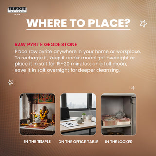 Raw Pyrite Geode Stone [ 30-50gms ]