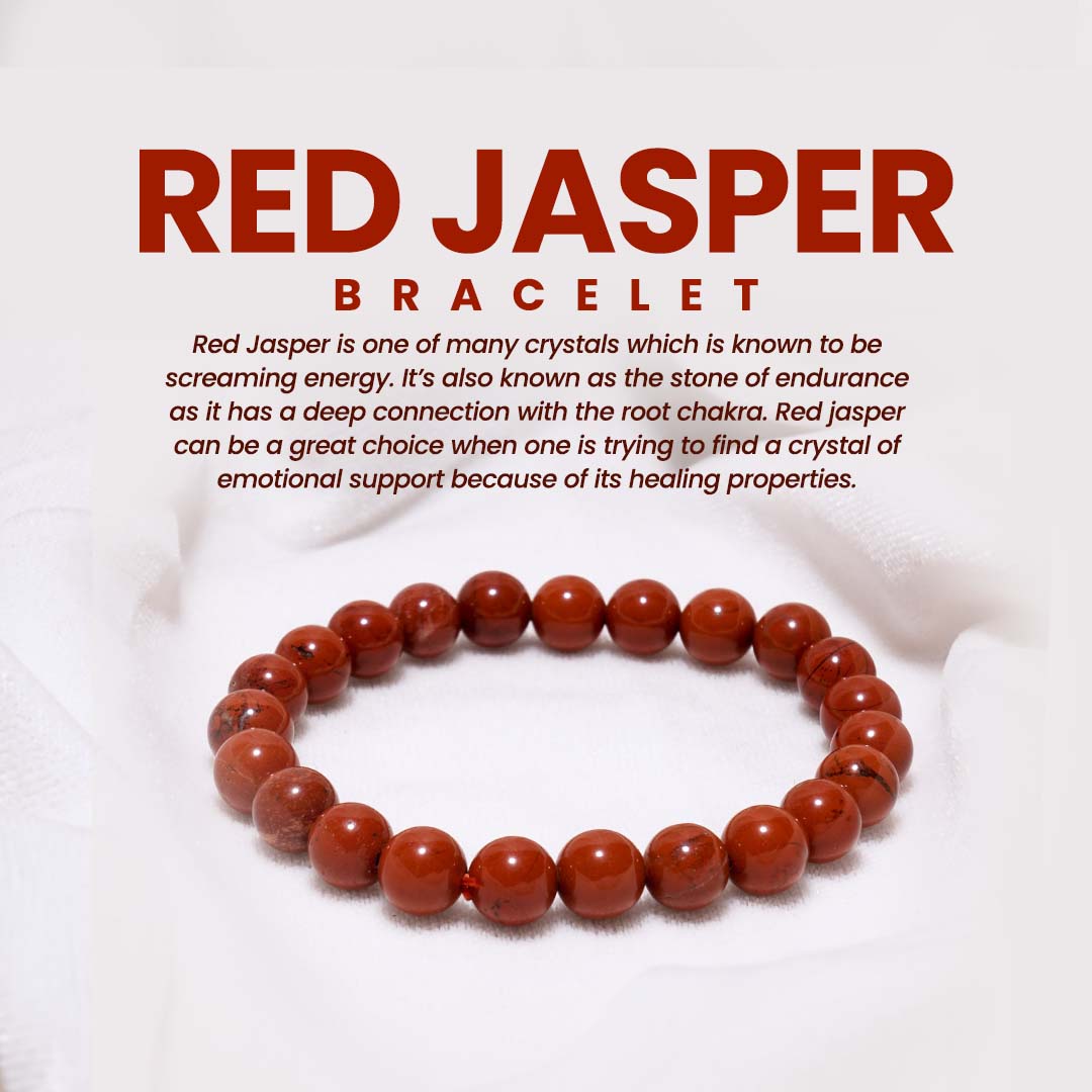 Bead Bracelet Red Jasper Beads Meaning Red Jaspar Crystal Bracelet