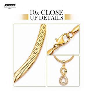 Revival Venom Loop Pendant – 24K Gold Tone Plated [With Chain]