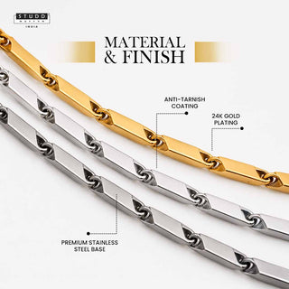 Richie Rich Combo Rice Chain | 24K Gold-Toned