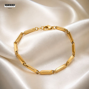 Rice Chain Bracelet - 24k Gold Plated