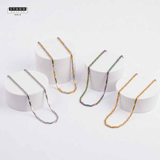Rice Chains – Pack of 4 (3MM) | Gold, Gold & Silver, Prism & Silver