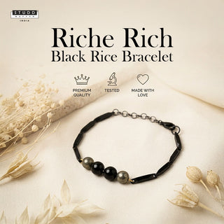 Riche Rich Black Rice Bracelet