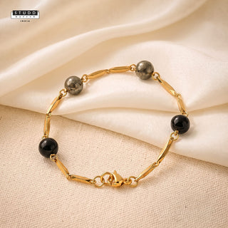 Richie Rich Beaded Rice 24K Gold-Toned Chain Bracelet