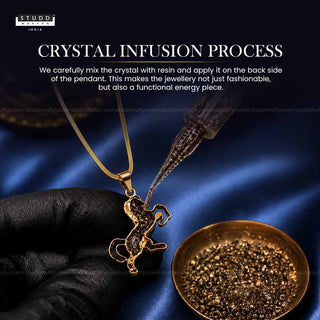 Ride Your Destiny Horse Pendant - 24k Gold Tone Plated [ Gold Chain ]