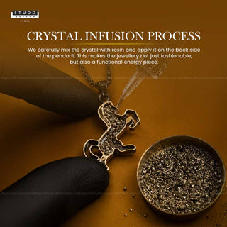 Ride Your Destiny Horse Pendant - 24k Gold Tone Plated [Black Chain]