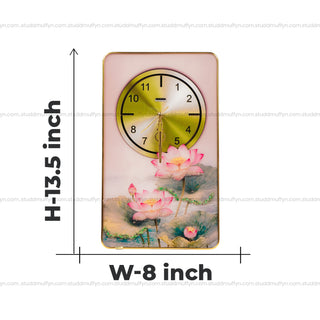 Rose Quartz-Aventurine Lotus Clock