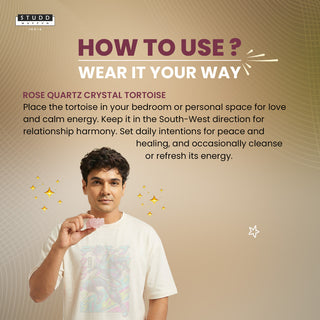 Rose Quartz Crystal Tortoise| Miniature Series