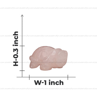 Rose Quartz Crystal Tortoise| Miniature Series