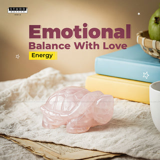 Rose Quartz Crystal Tortoise| Miniature Series