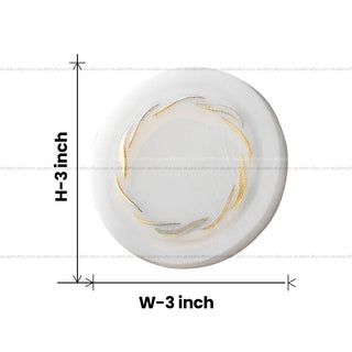 Selenite Coaster with Gold Waves