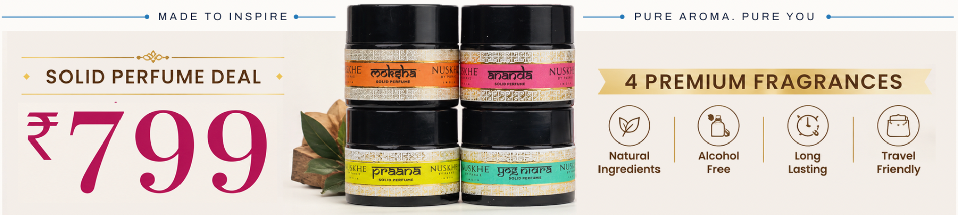 Solid Perfume Deal — ₹799 for 4 premium fragrances