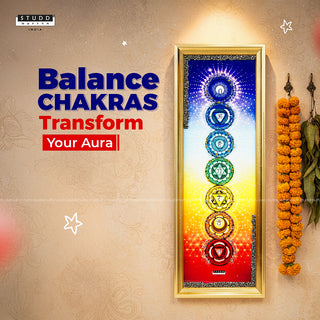 Seven Chakras Pyrite Frame