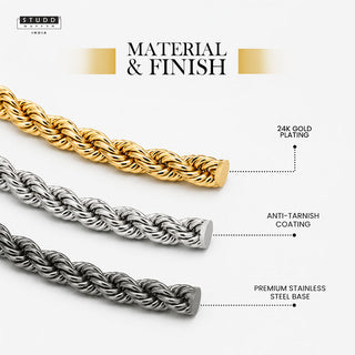 Signature Rope Chain Combo — Gold-Toned Chain & Bracelet Set