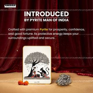 Sita-Hanumana Ashok Vatika Pyrite Plate