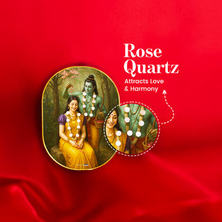 Sita Ram Rose Quartz Plate [ Rounded Rectangle ]