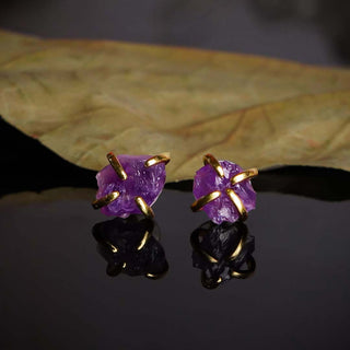 Amethyst Spider Studs