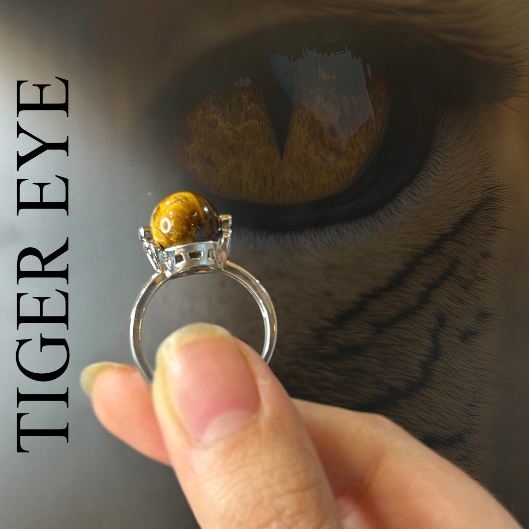 Sterling Silver Tiger Eye Ring- Resilience | Protection | Balance –  pocketfullofstones1