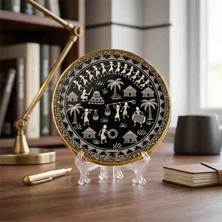Tarpa Harmony Pyrite Circle |  Warli Art Frame