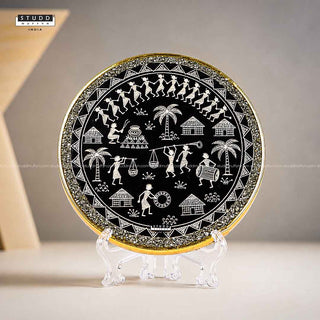 Tarpa Harmony Pyrite Circle |  Warli Art Frame