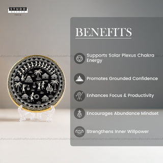 Tarpa Harmony Pyrite Circle |  Warli Art Frame