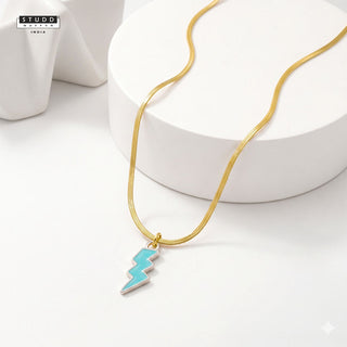 Thunder Pendant - 24k Gold Plated [ With Chain ]