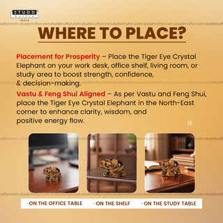 Tiger Eye Crystal Elephant | Miniature Series