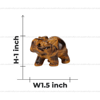 Tiger Eye Crystal Elephant | Miniature Series