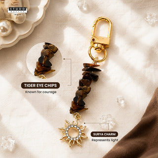 Tiger Eye Crystal Keychain