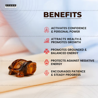 Tiger Eye Crystal Tortoise | Miniature Series