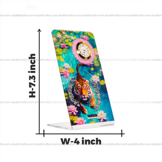 Tiger Lapiz Crystal Table Clock