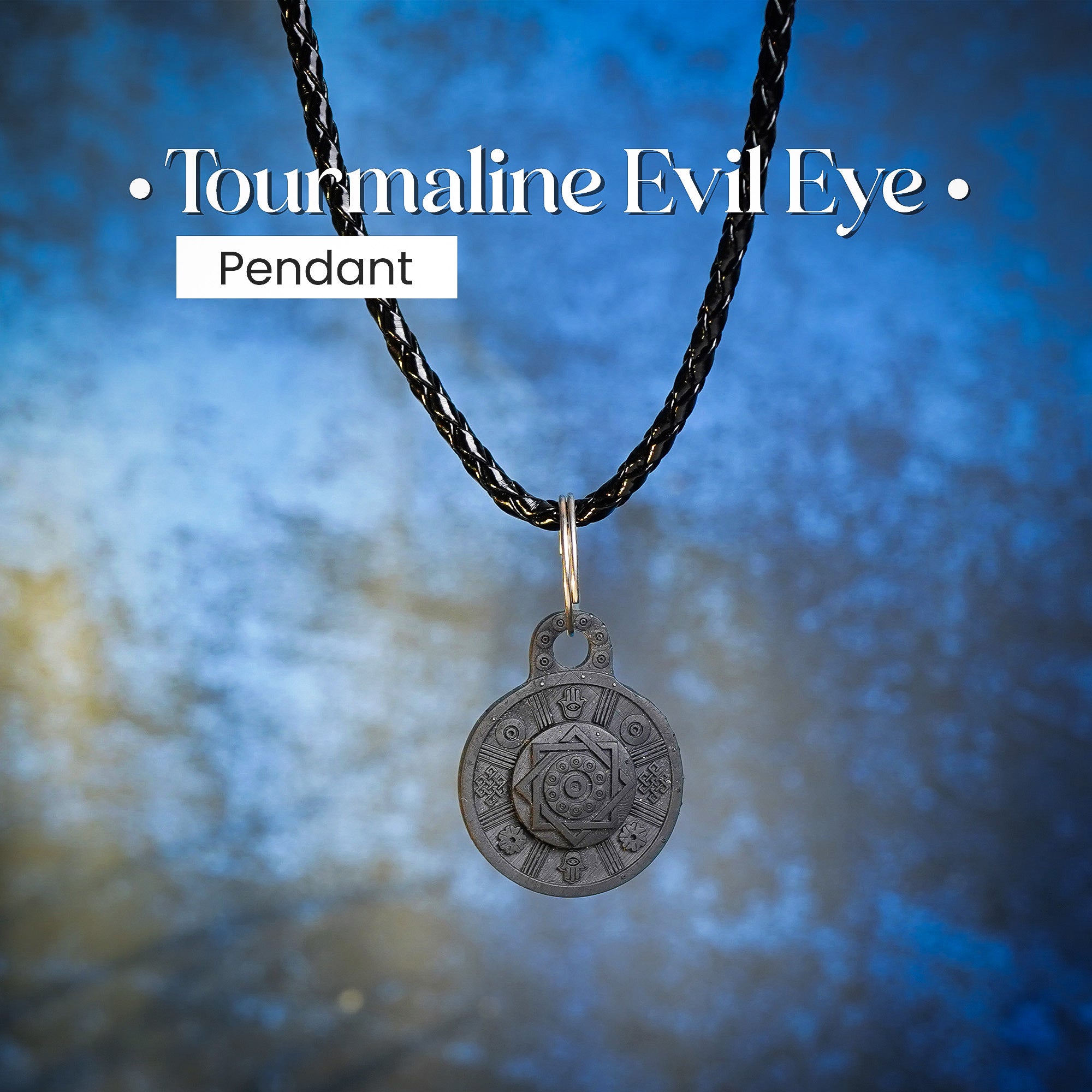 Tourmaline Evil Eye Pendant - Main Image