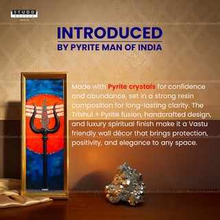 Divine Trishul Pyrite Frame