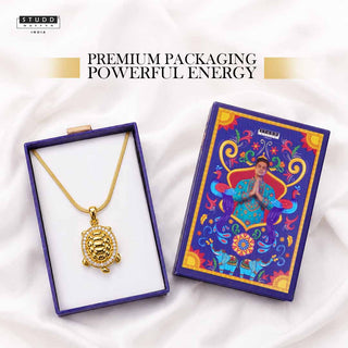 Turtle of Abundance Pendant - 24k Gold Tone Plated [ With Chain ]