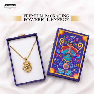 Turtle of Abundance Pendant - 24k Gold Tone Plated [ With Chain ]