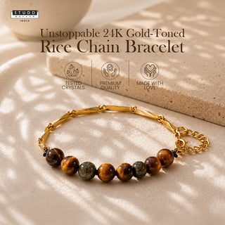 Unstoppable 24K Gold-Toned Rice Chain Bracelet