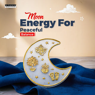 Vastu Shakti Moon Selenite Coaster