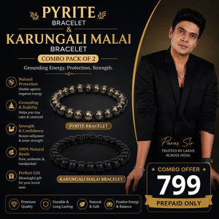 PYRITE AND KARUNGALI BRACELET