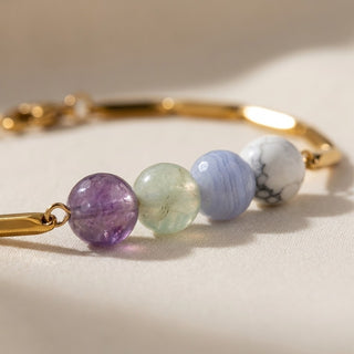 Anxiety Free Rice 24K Gold-Toned Chain Bracelet