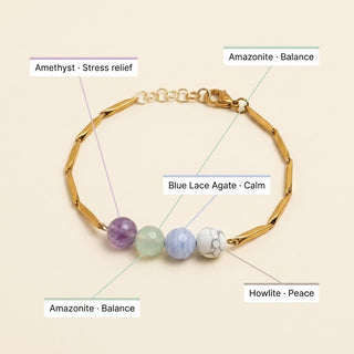 Anxiety Free Rice 24K Gold-Toned Chain Bracelet