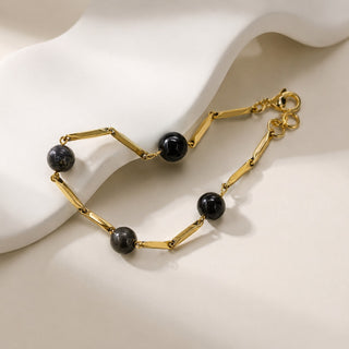 Richie Rich Beaded Rice 24K Gold-Toned Chain Bracelet