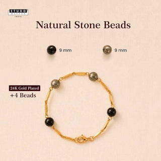 Richie Rich Beaded Rice 24K Gold-Toned Chain Bracelet