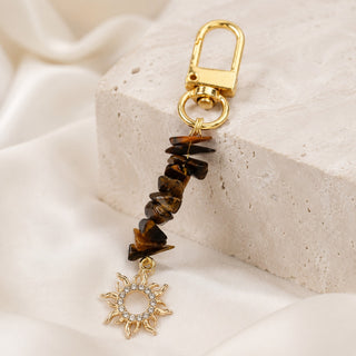 Tiger Eye Crystal Keychain