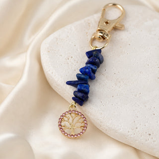 Lapis Lazuli Crystal Keychain
