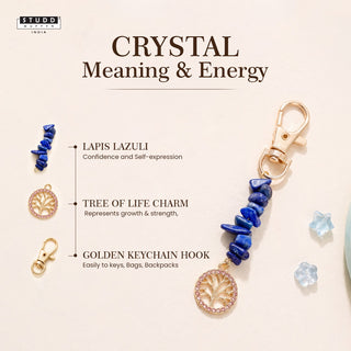Lapis Lazuli Crystal Keychain