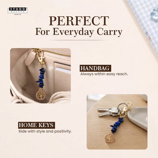 Lapis Lazuli Crystal Keychain