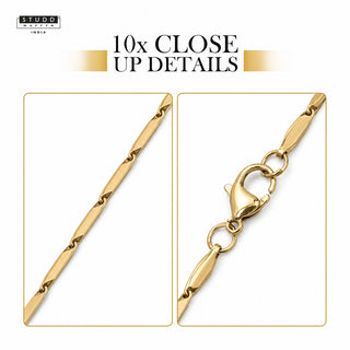 Richie Rich Rice Chain - 24K Gold-Toned