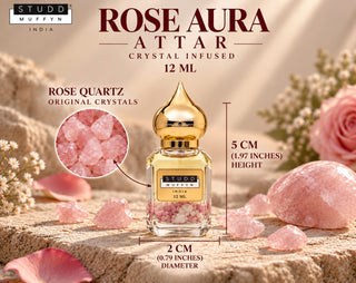 Rose Aura Attar – Crystal Infused Roll-On