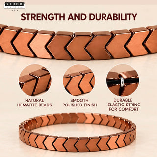 Copper Hematite Arrow Bracelet